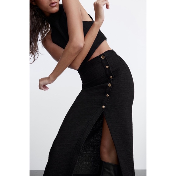 ZARA midi buttoned skirt - Picture 3 of 10